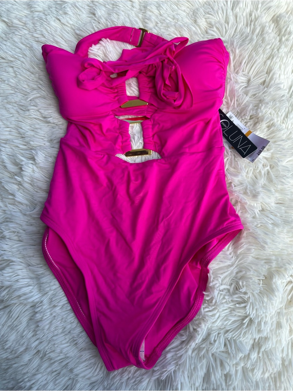 Soluna swim Hot Pink One-Piece Swimsuit size Xl